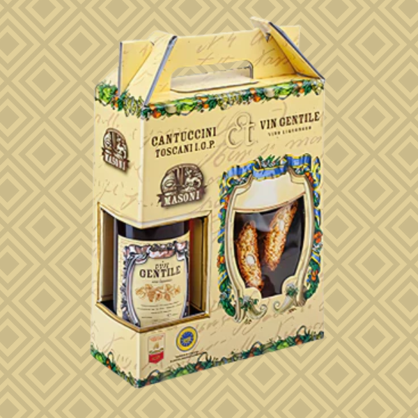 COFFRET Vin Gentile  et Cantuccini de Sienne IGP